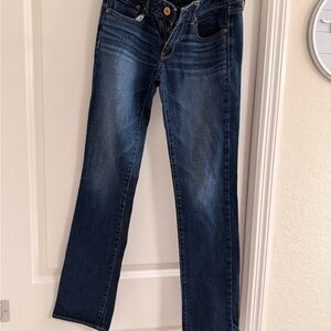 American Eagle Outfitters Dark Blue Straight Leg Jeans